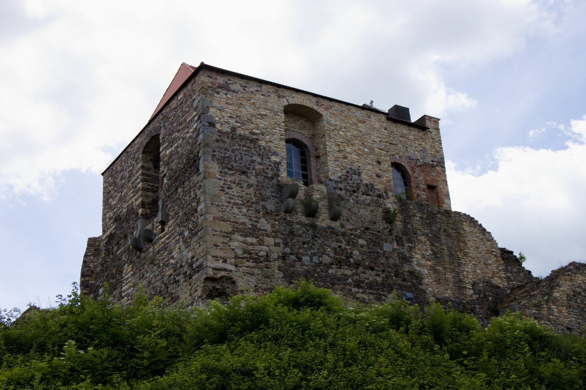 Pohled na hrad na konci prohlídky