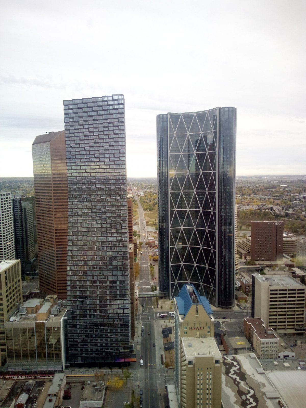 Výhled z Calgary Tower