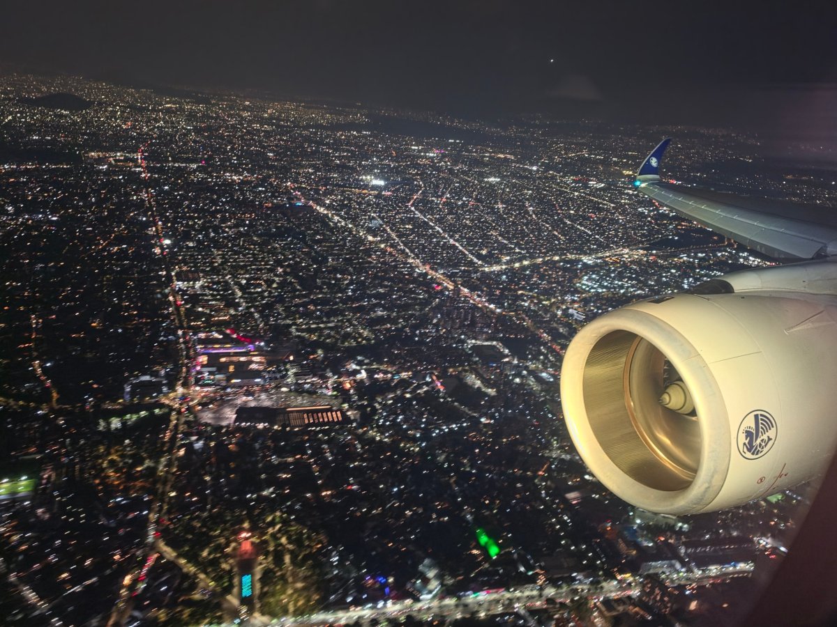 Pohled na noční Mexico City