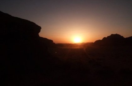 Západ slunce nad nejkrásnější pouští