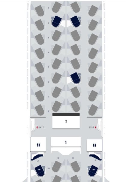 Seat Map: nová business třída