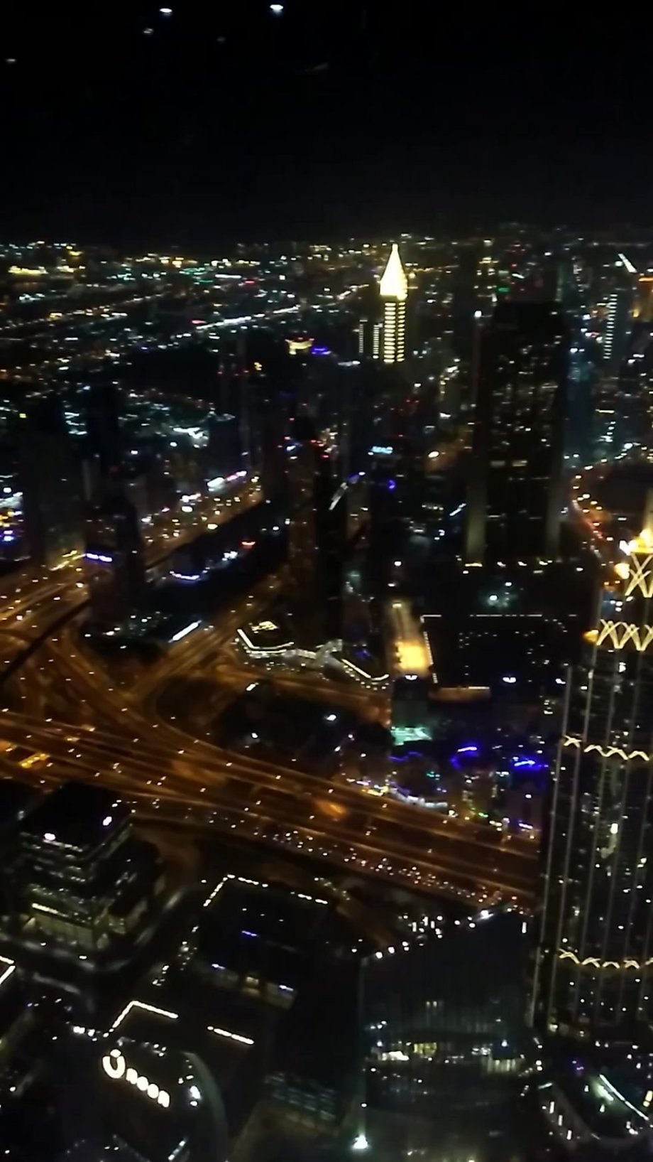 Večerní pohled z Burj Khalifa