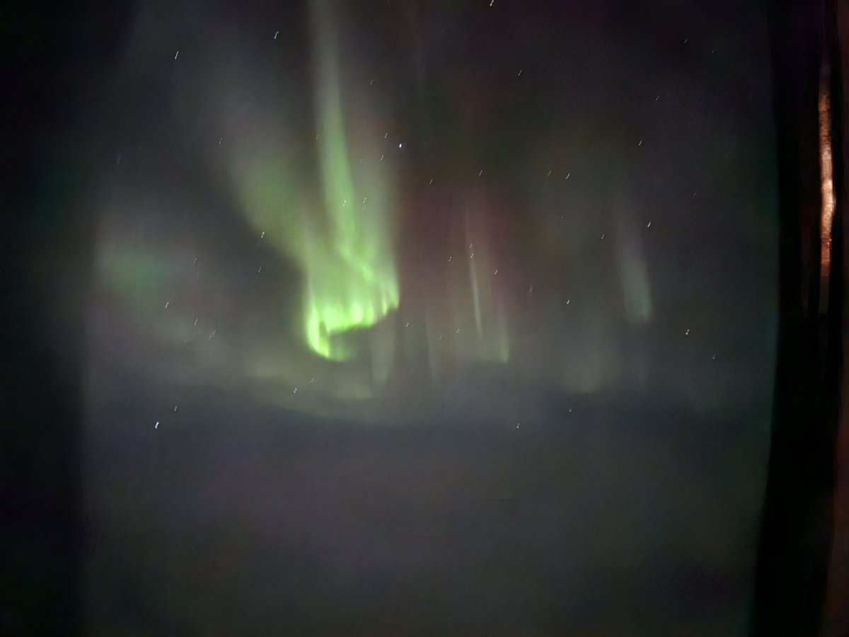 Polární záře během letu