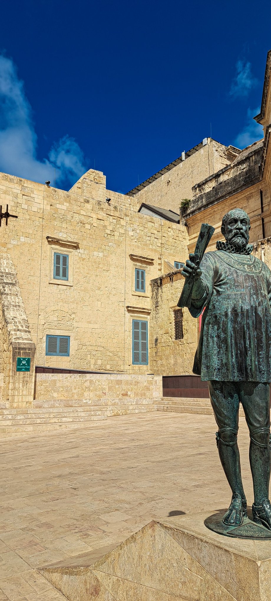 Socha Jeana de Valette, maltézského rytíře.