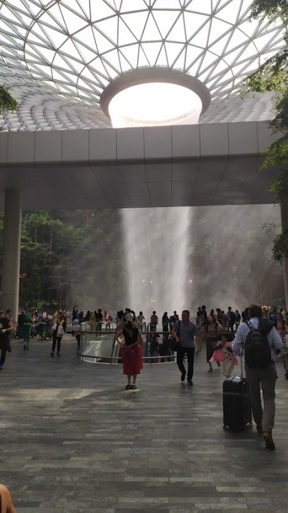 Vodopád na Singapurském letišti