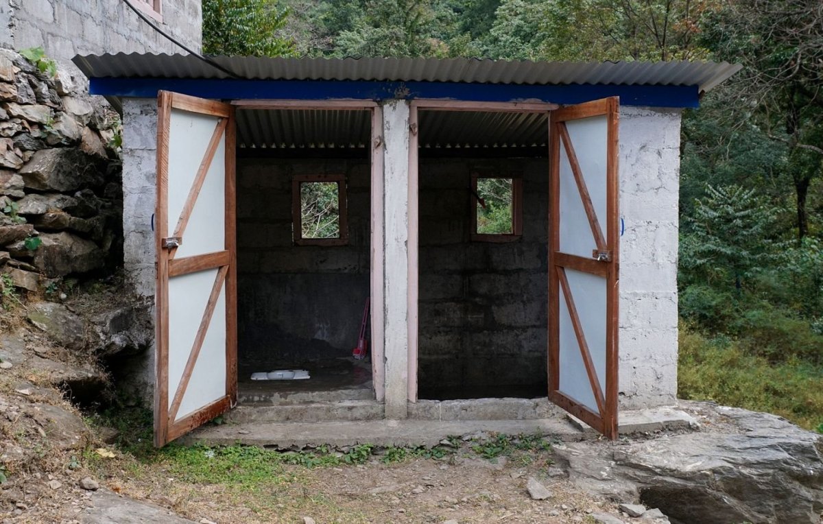Nepálský welness, koupelna a wc