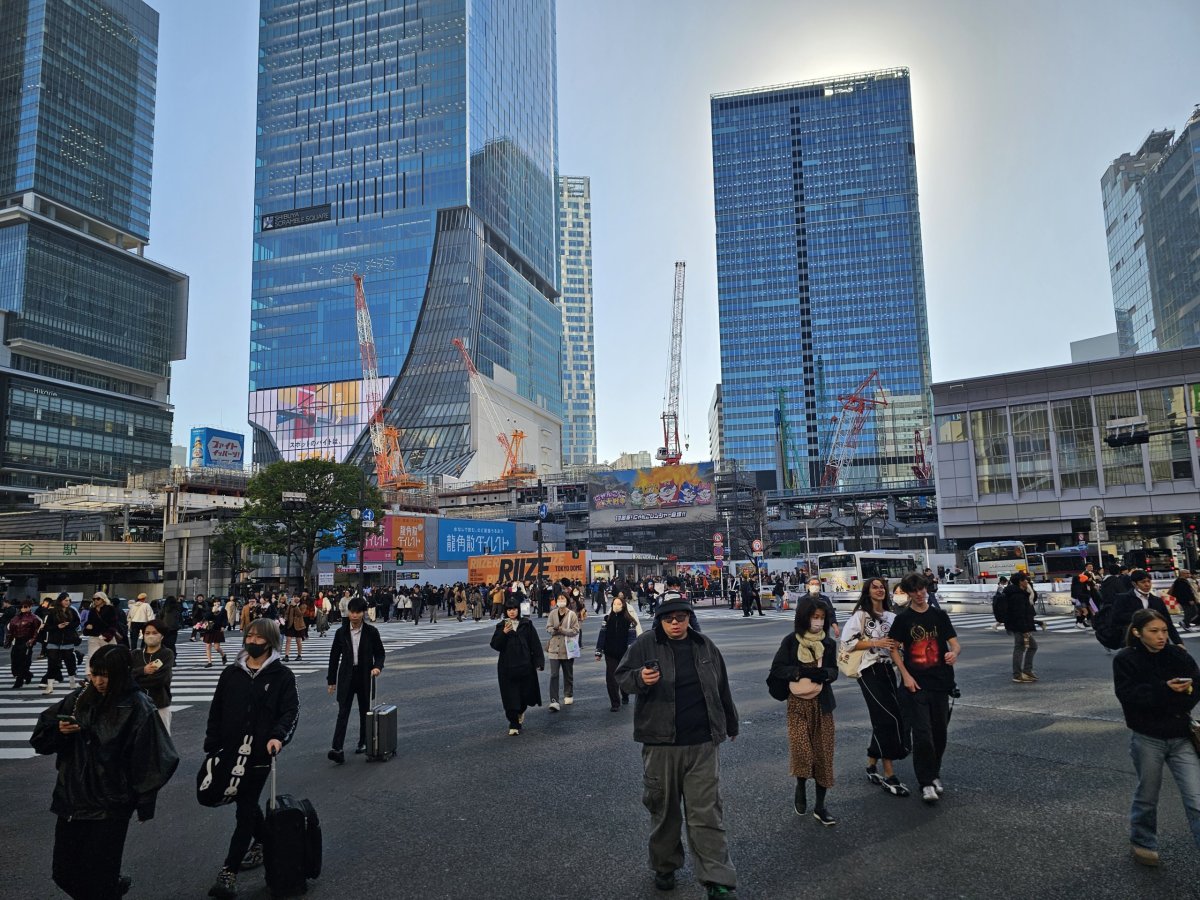 Křižovatka Shibuya ve dne