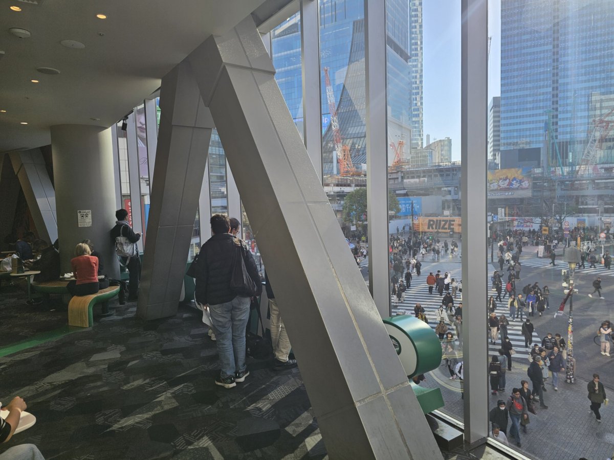 Výhled ze Starbucksu