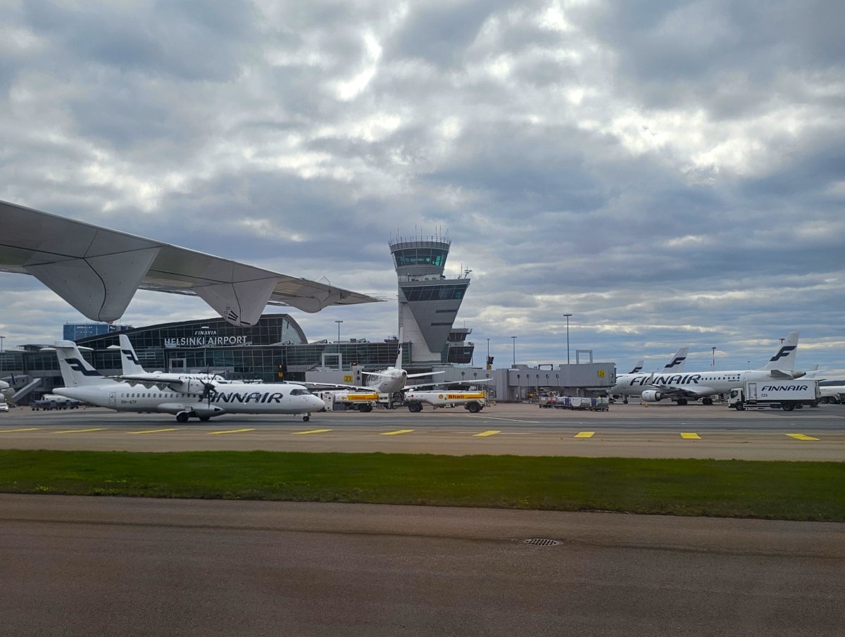 Letadla Finnair na letišti Helsinki