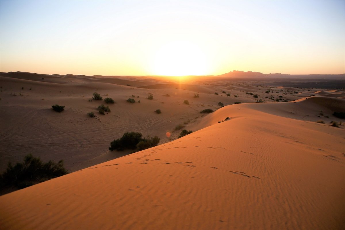 východ slunce v Erg Chebbi