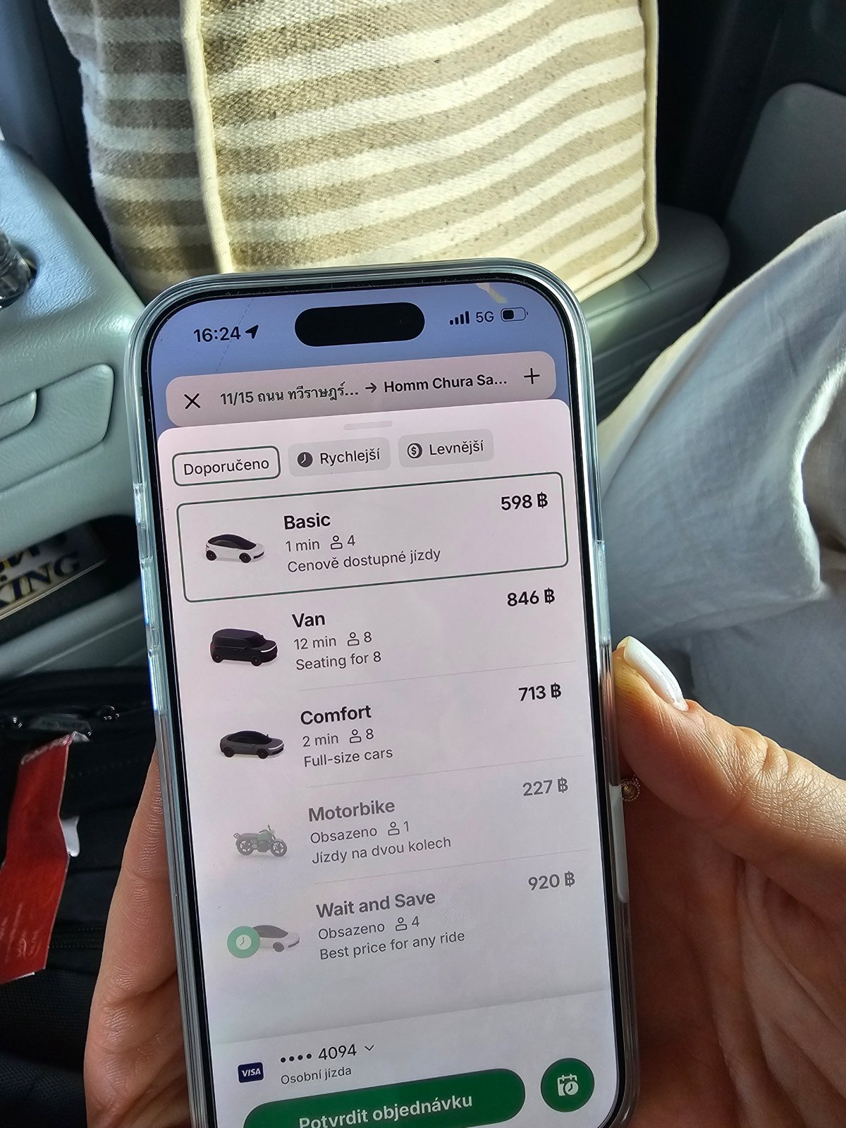 Ceny Boltu z přístaviště do Chawengu