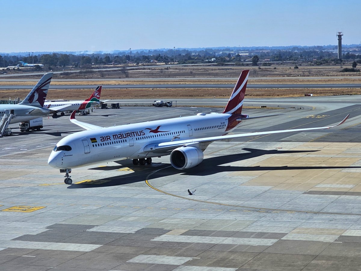 Air Mauritius, Airbus A350 na letišti Johannesburg
