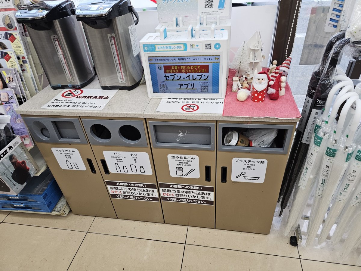 Odpadkové koše v minimarketech