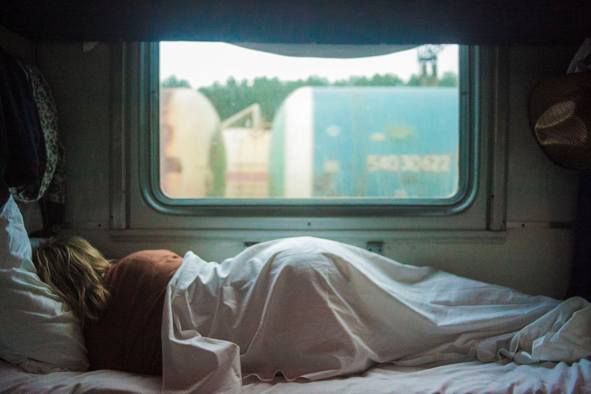Noční vlak v Rusku