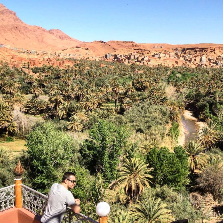 výhled z restaurace Maison d'Hote Panorama Todra