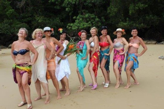 ...poslední pozování na pláži...