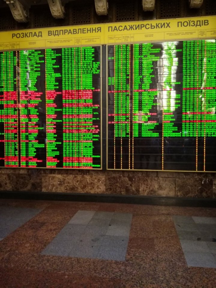 Kyjev - odjezdy vlaků