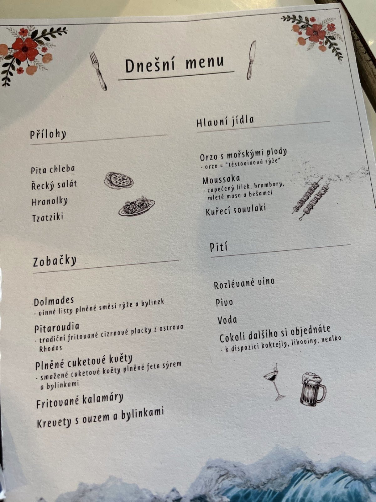 Celé svatební menu