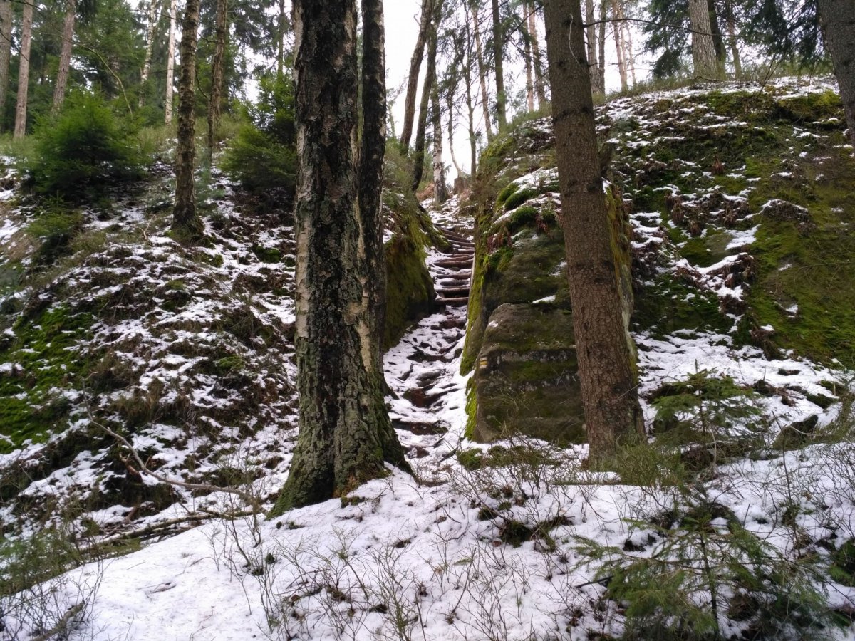 Opět schody. Náš věrný druh na cestách.
