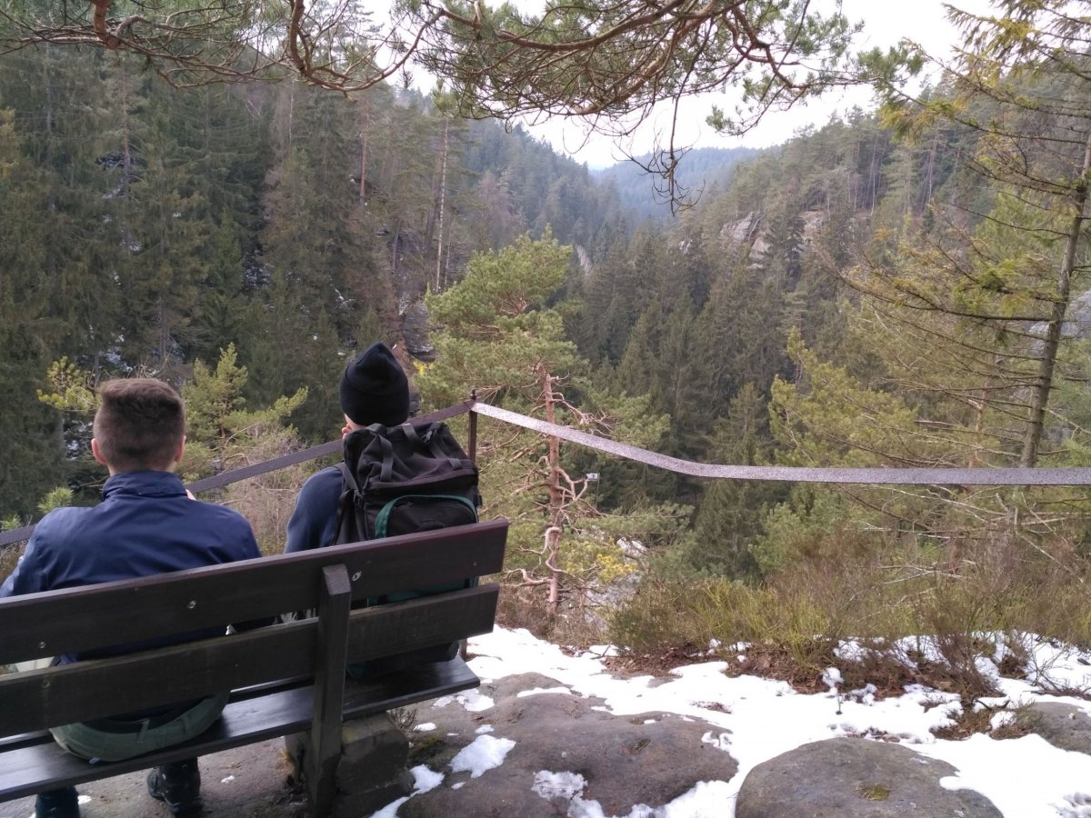 Příjemný výhled nad Kyjovským hrádkem.