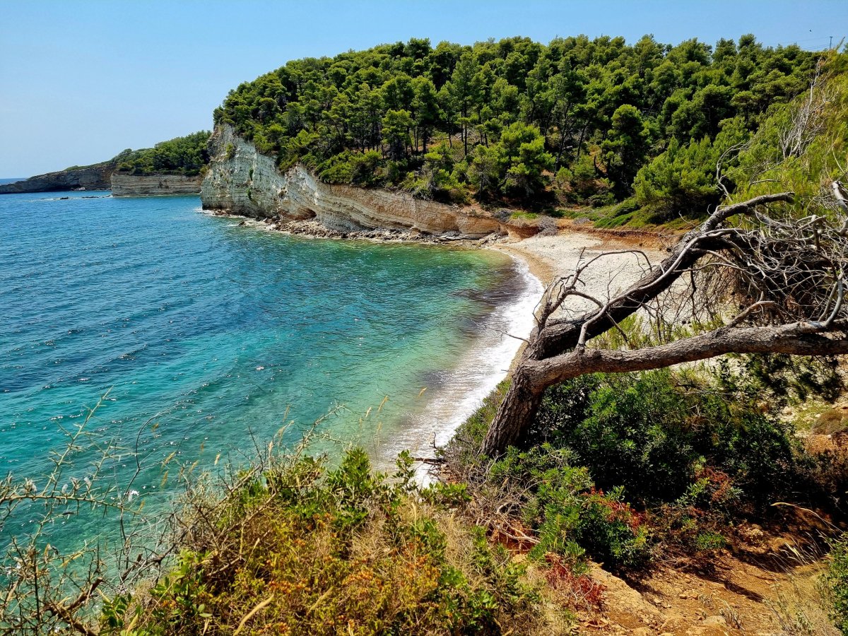 Paralia Spartines z vyhlídky