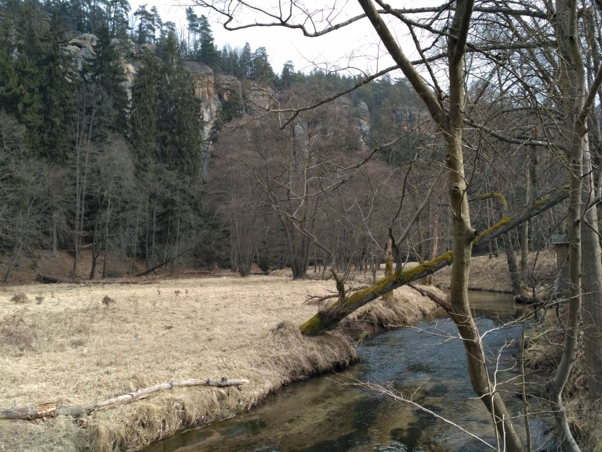 A takhle vypadá pohled na předchozí stanoviště ze spoda.