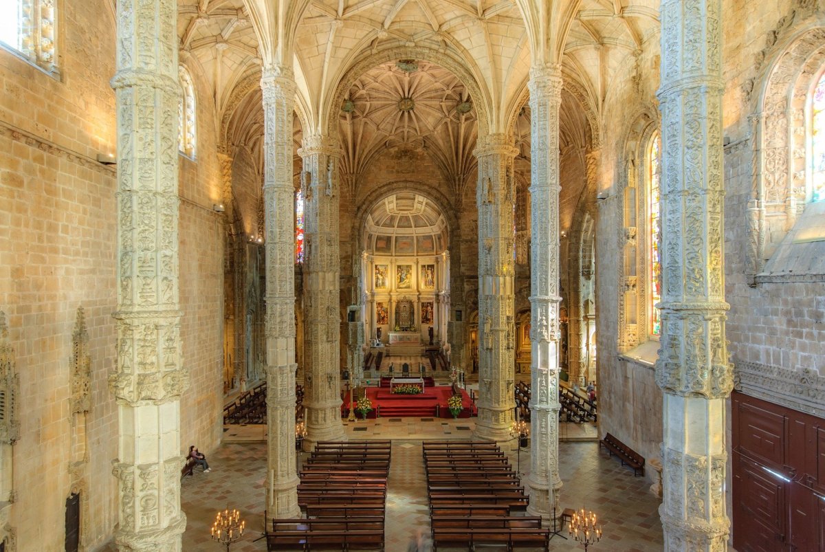 Interiér kostela Santa Maria, Mosteiro dos Jeronimos