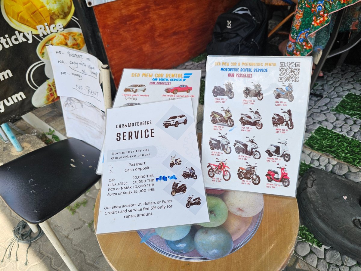 Ceník půjčovny skútrů