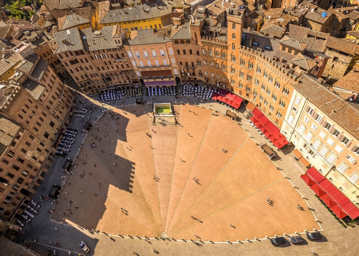Pohled na Piazza del Campo