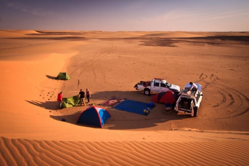 Kempování v poušti