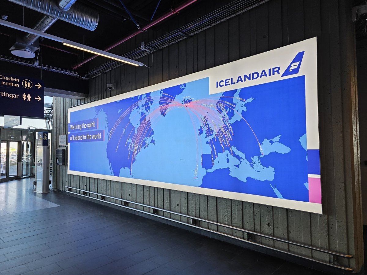 Mapa destinací Icelandair