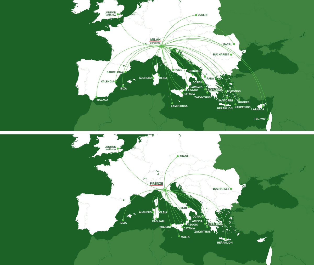 Route map Aeroitalia