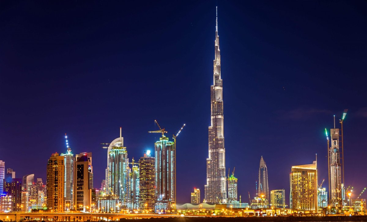 Noční Burj Khalifa
