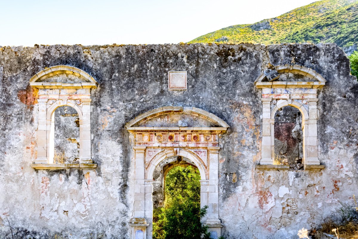 Ruiny kostela v Kalithea