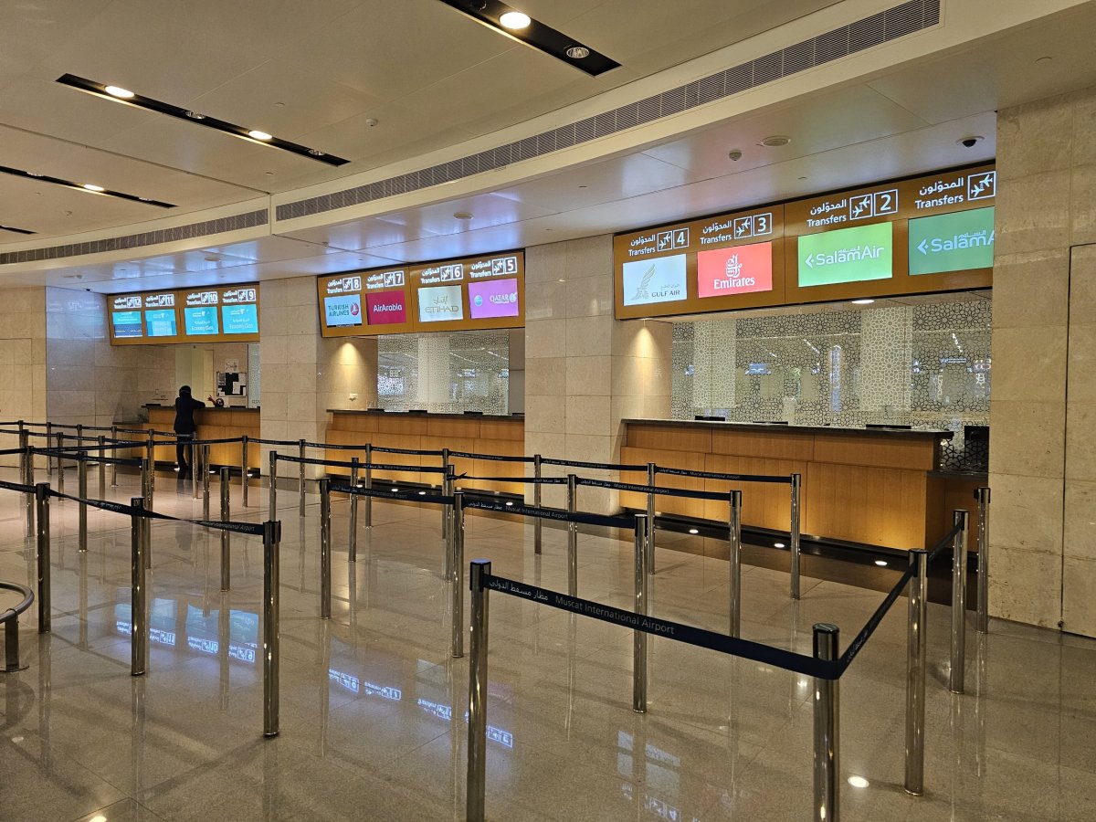 Přepážky přestupních letů