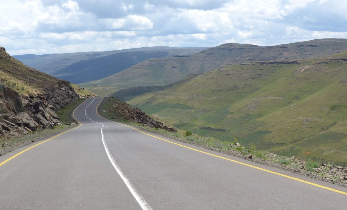 Silnice v horách, Lesotho