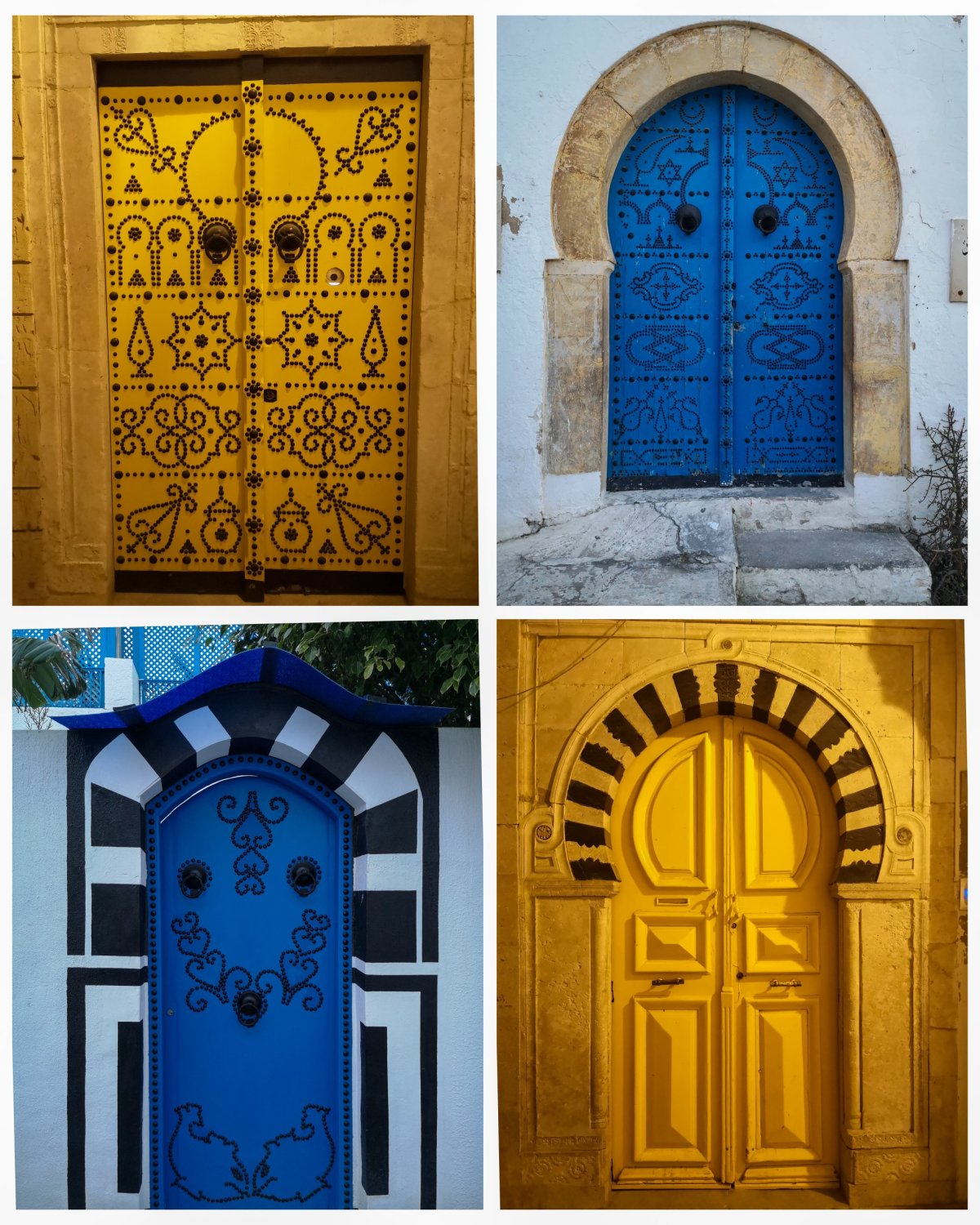 Dveře v Tunisu ve tvaru klíčové dírky