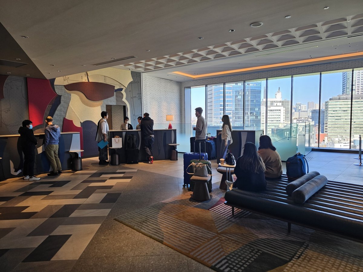 Recepce hotelu ve 12. patře