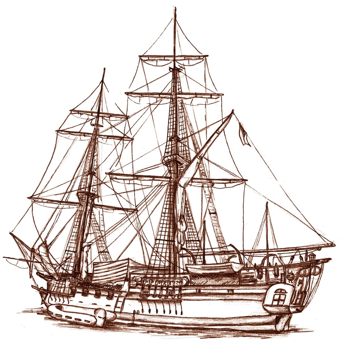 Pohled na loď La Grace