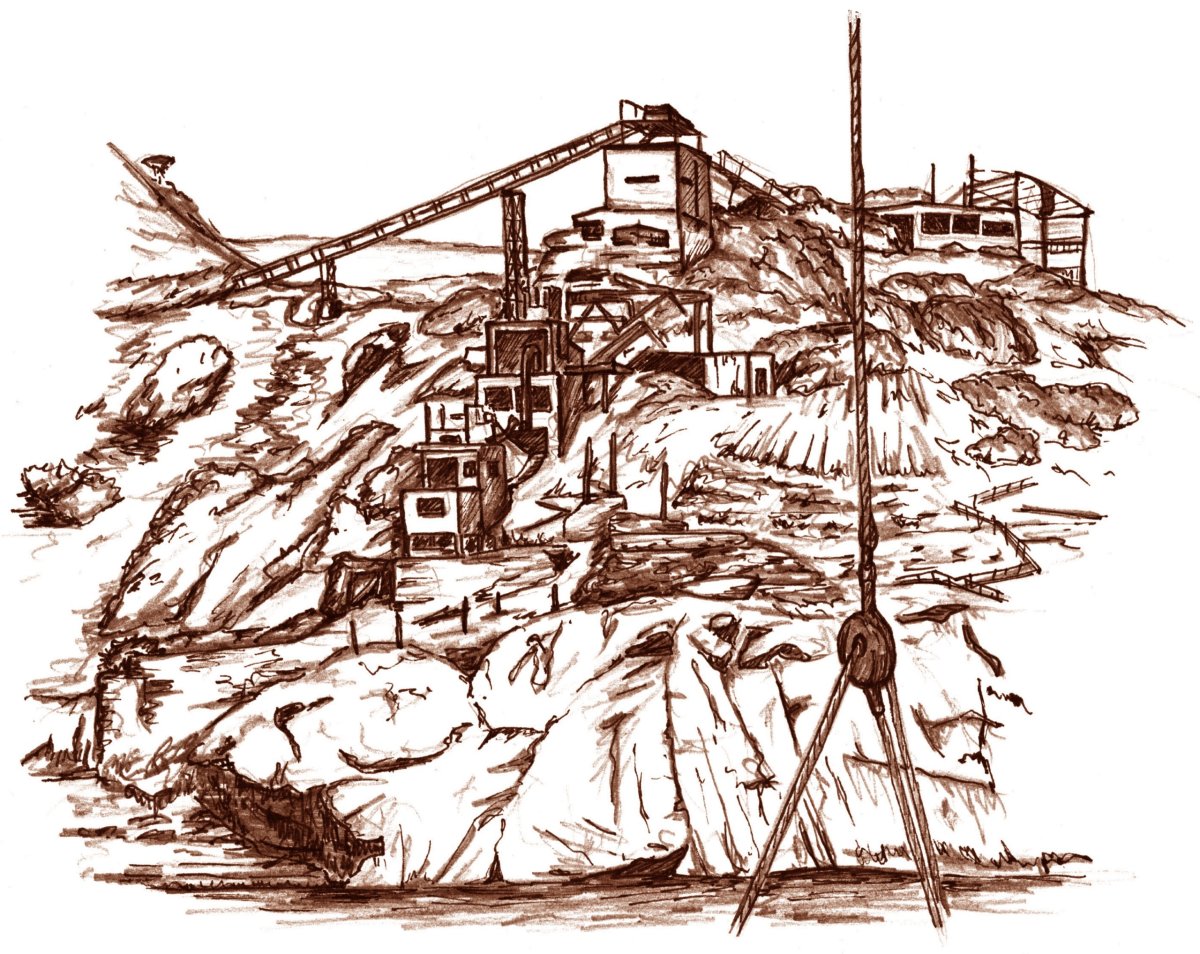 Těžební stroje na Elbě