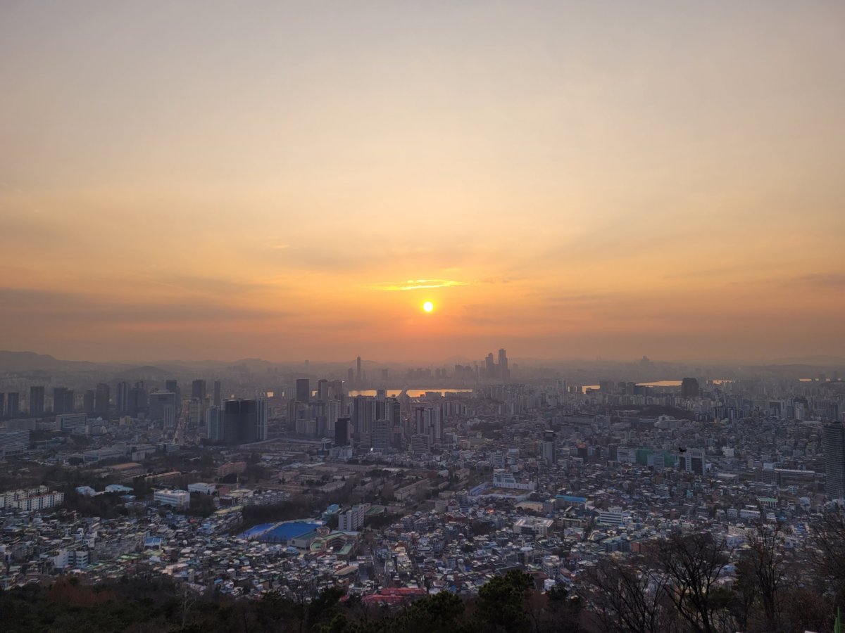 Výhled z Namsan Hill
