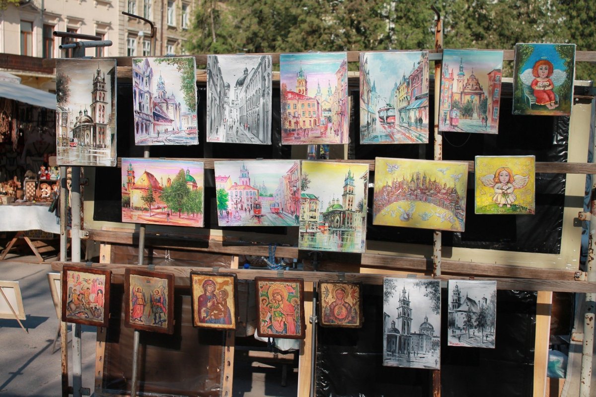 Pouliční umělci ve Lvově