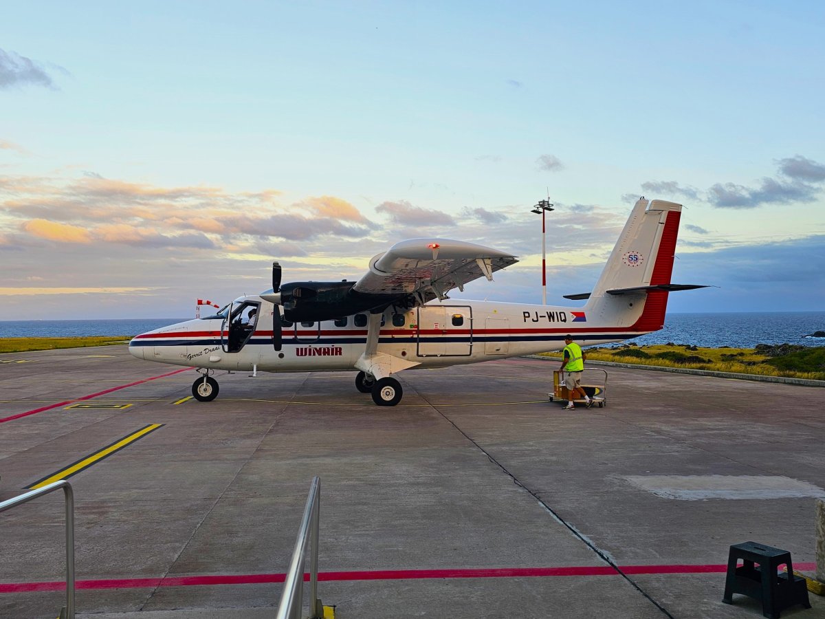 Winair, Twin Otter, letiště Saba