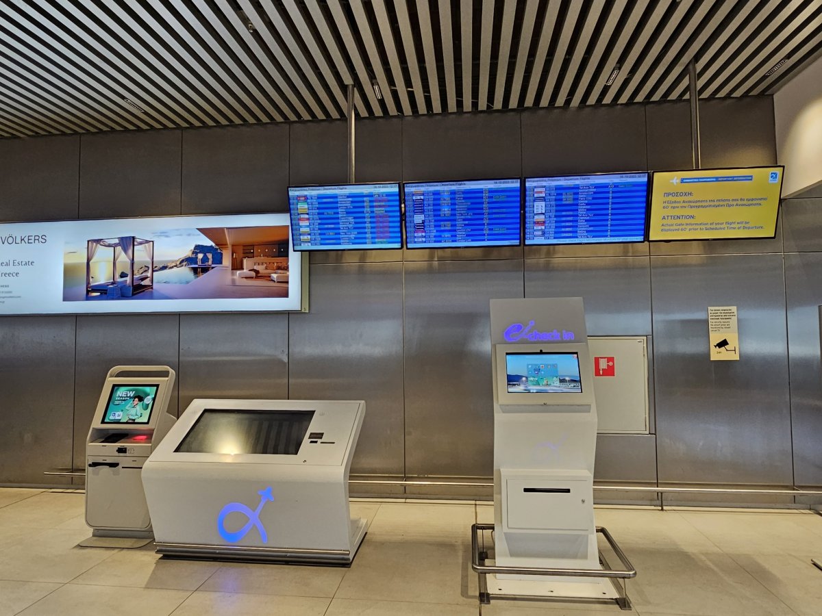 Odletové tabule, přestup