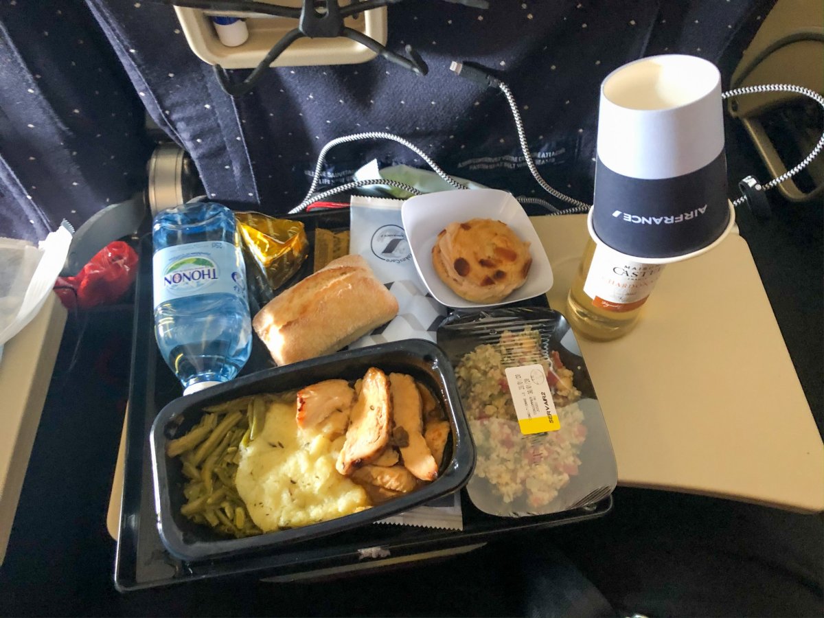 Oběd na letu Paris - Cancun