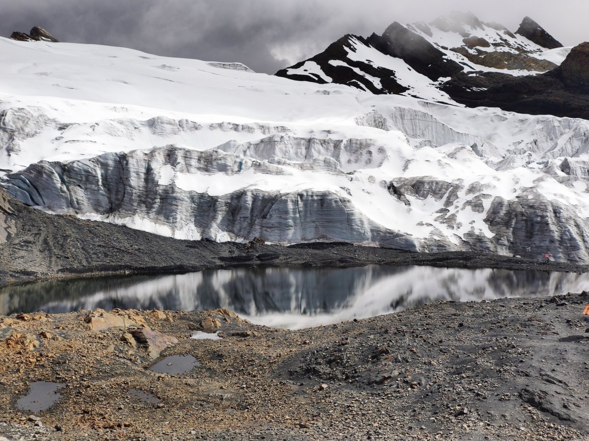 Ledovec Patoruri z vyhlídky 