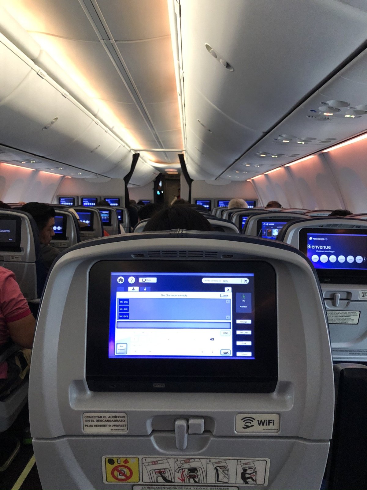 Škoda že takové obrazovky nejsou standardem i u Evropských letů