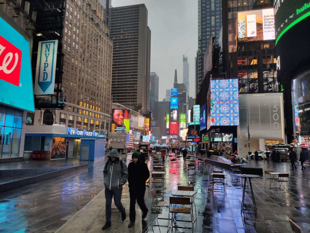 Deštivé Times Square