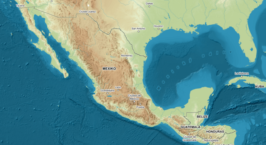 Mapa Mexika / mapy.cz