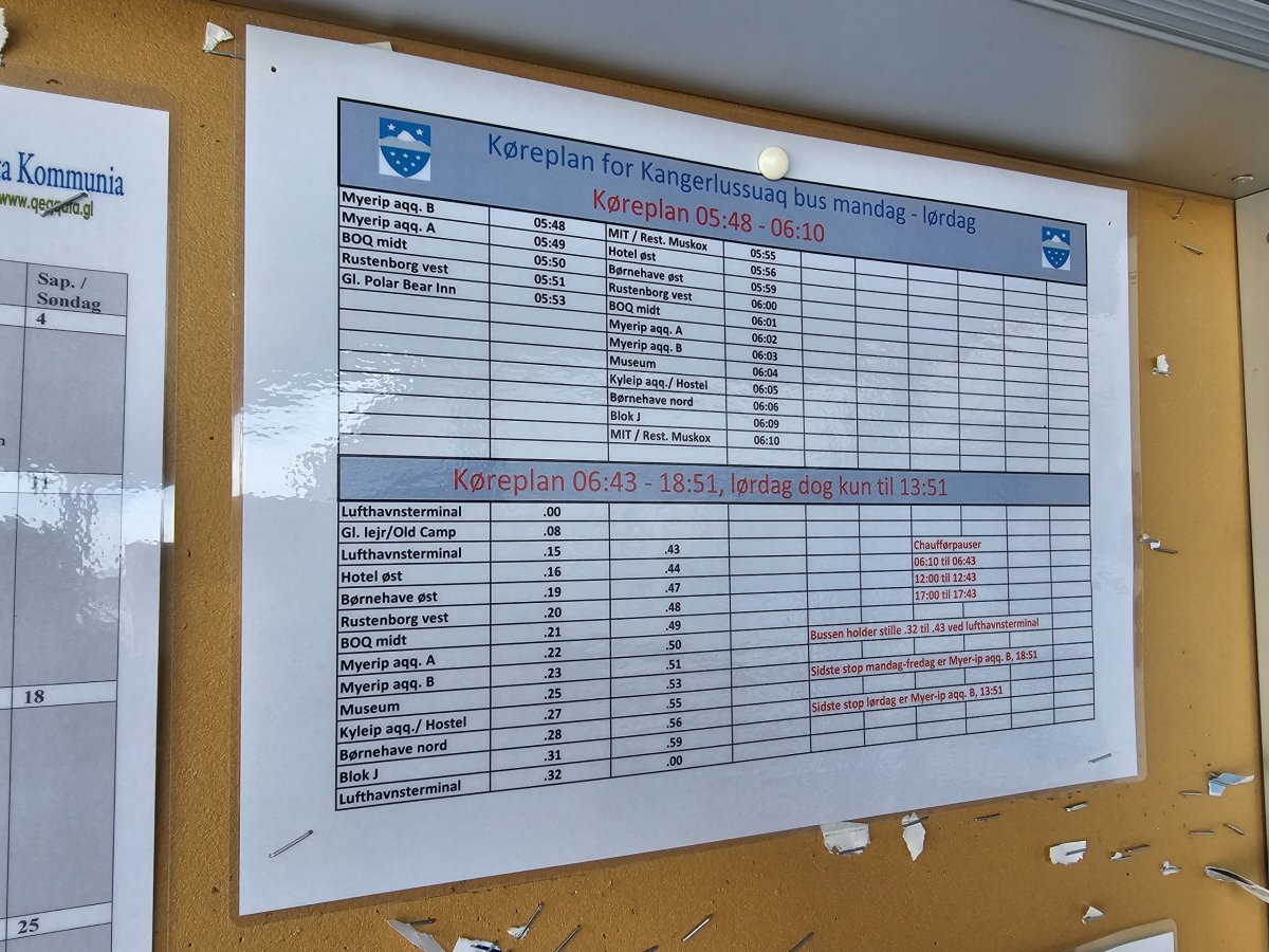 Jízdní řád autobusu